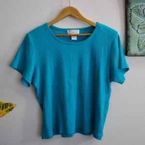 Vintage Petite Sophisticate Teal T-Shirt
